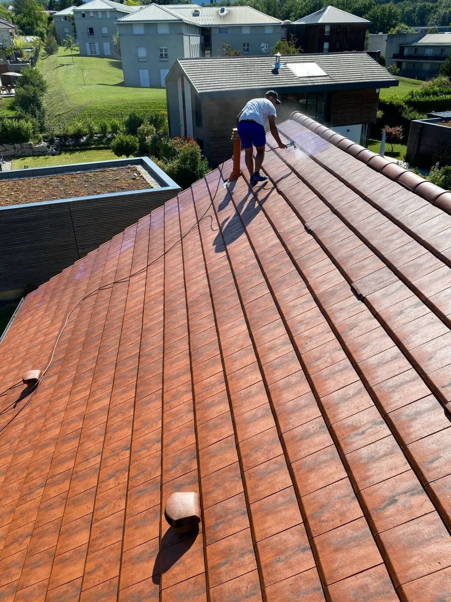 Démoussage toiture tuiles et ardoises Oise